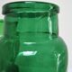 Two old green blown glass jars early 20th century