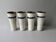 4 large ceramic glasses signed MBFA Pornic, 1960s