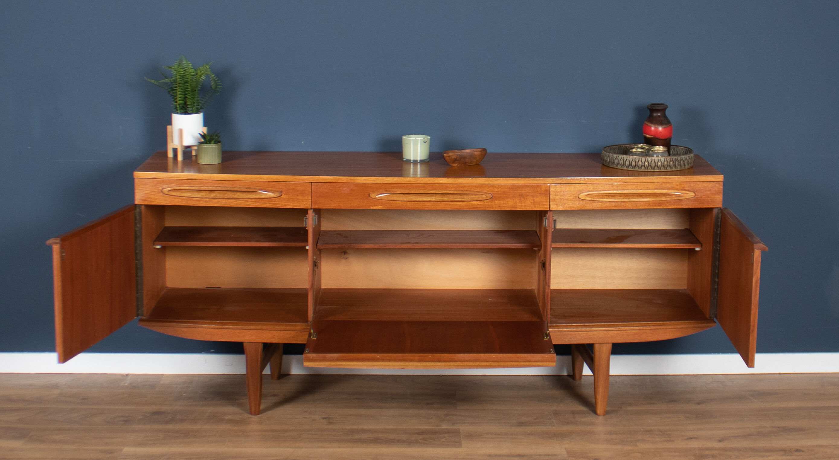 Enfilade rétro teck 1960s elliots de newbury eon mid century