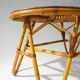 Table basse ovale en osier, années 1950