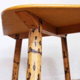 Rattan and compressed wood coffee table 1970