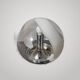 Vintage table lamp in chrome and Murano glass by Carlo Nason for Ma.