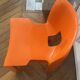 Vintage 1970 Joe Colombo 860 861 Kartell chair bright orange
