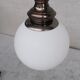 Italian mid-century brass and glass pendant light