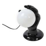 Table lamp / Wall lamp "hand" in black enameled porcelain