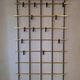 Wall mounted brass and metal coat and hat rack, 1960s