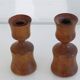 Pair of Danish teak candlesticks 1960