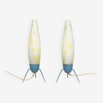 Rocket Table Lamps by Napako, 1960s, Set of 2