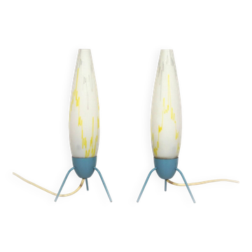 Lampes de Bureau Rocket par Napako, 1960s, Set de 2