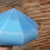 Blue glass diamond globe