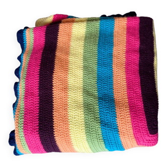 Couvre lit en laine coloré