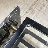 Coffee table year 80 Italian marble and glass