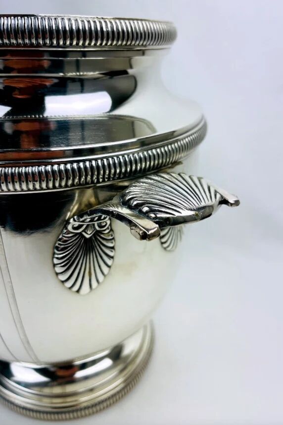 Chiller, silver-plated champagne bucket by Phenix silversmiths.