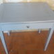 Small sky blue patina farm table