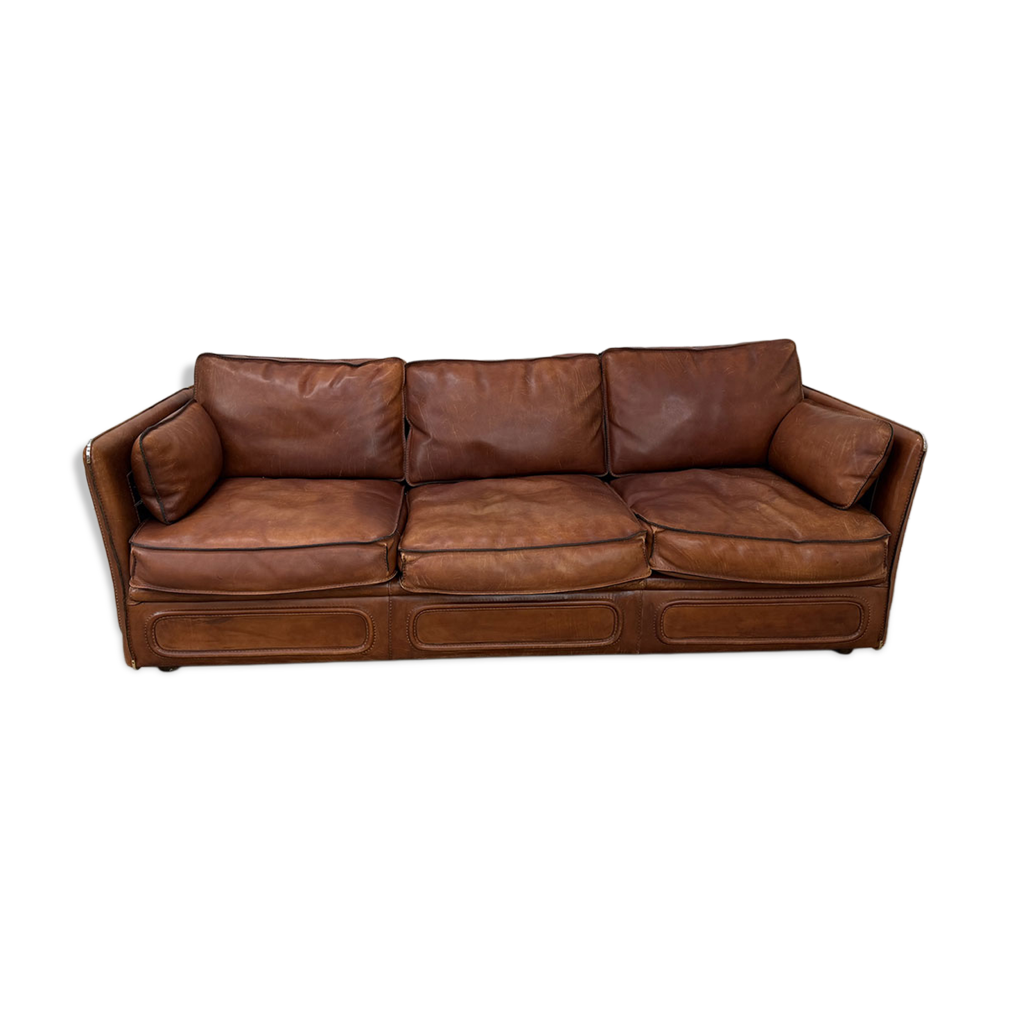 1980 leather cowhide sofa