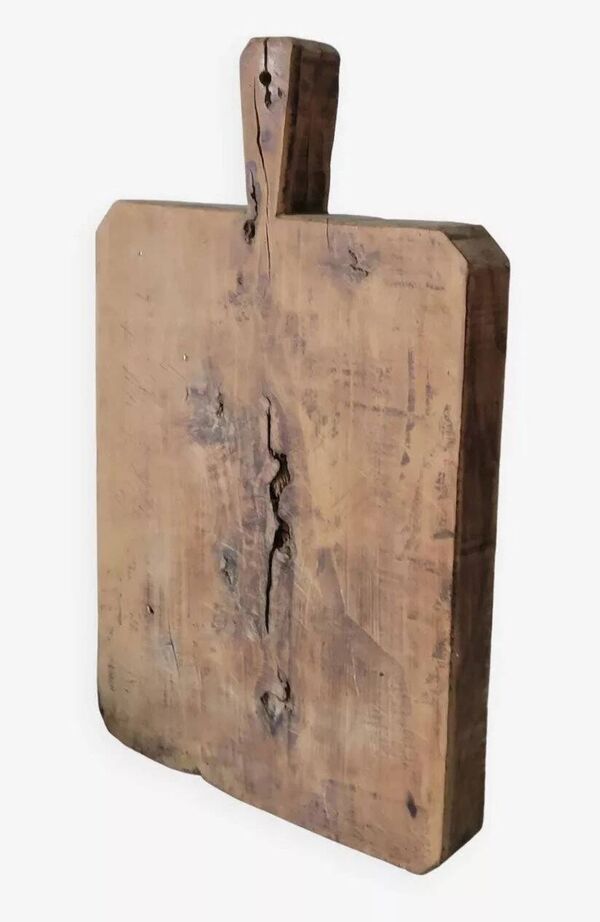 Très Grosse Planche A Decouper Ancienne En Bois D'Olivier
