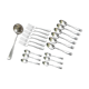 Set of 19 cutlery forks spoons large and small louche silver metal