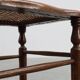 Antique French wooden Stool with Cane Seat, Early 19th Century
