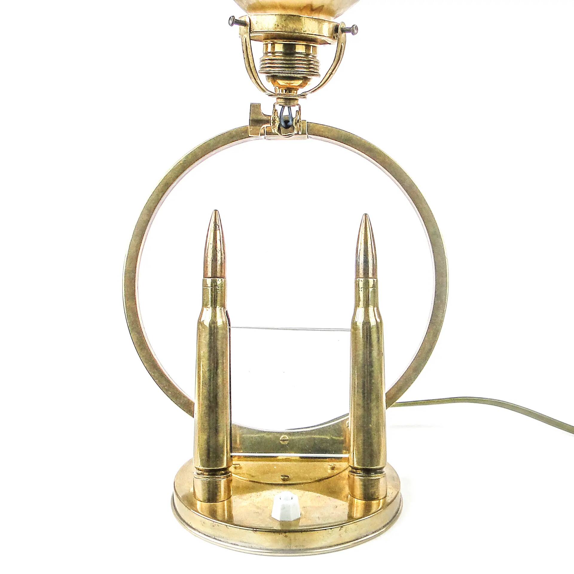Art Deco table lamp, brass, glass, Germany, 1930s