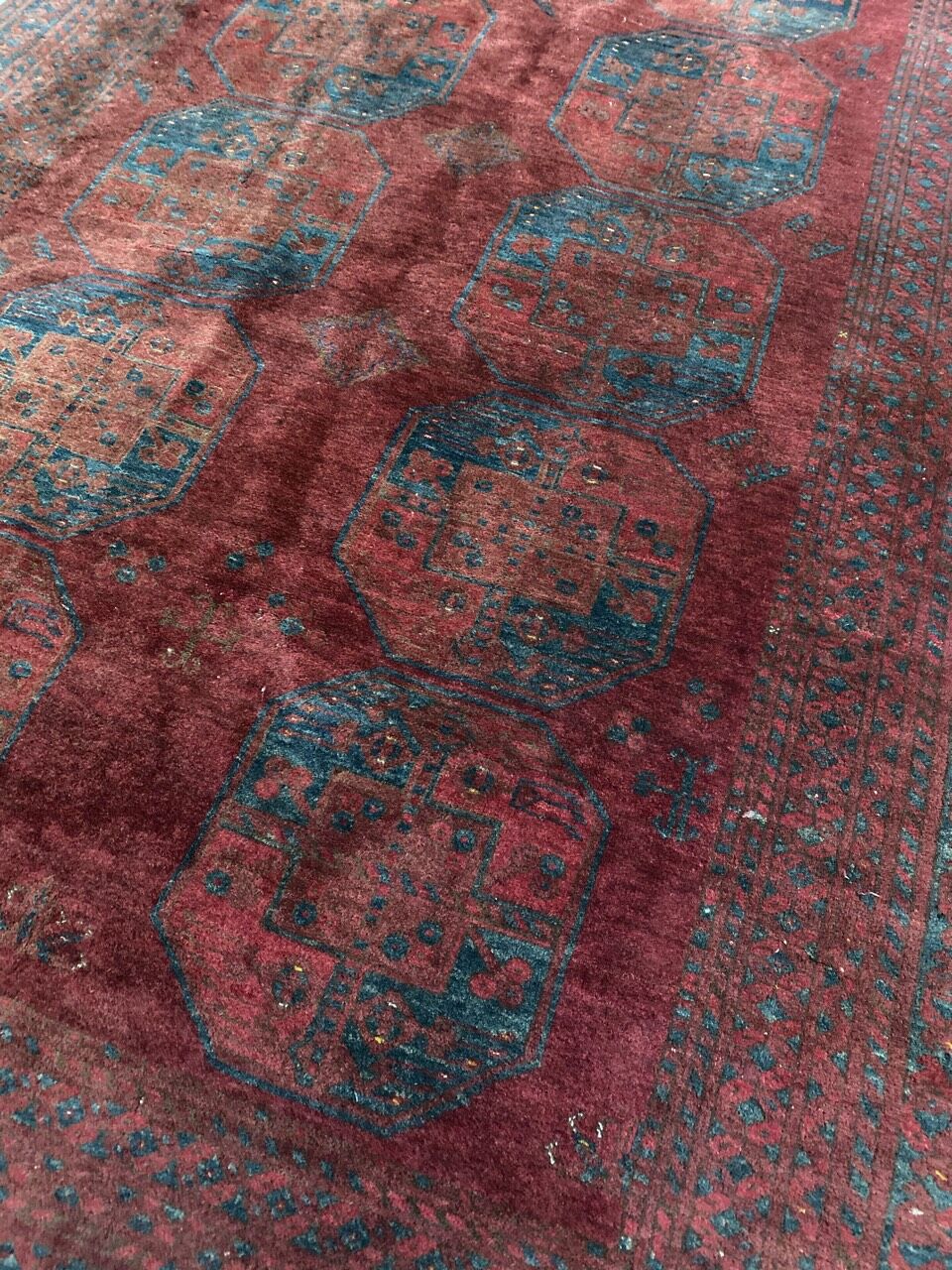 Carpet old Afghan Turkmen 152x230 cm