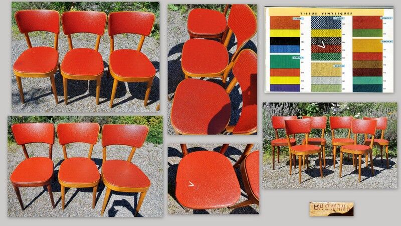 Set 6 chairs baumann n°277 years 50