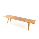Vintage Bench In Wood, Czechoslovakia 1960s