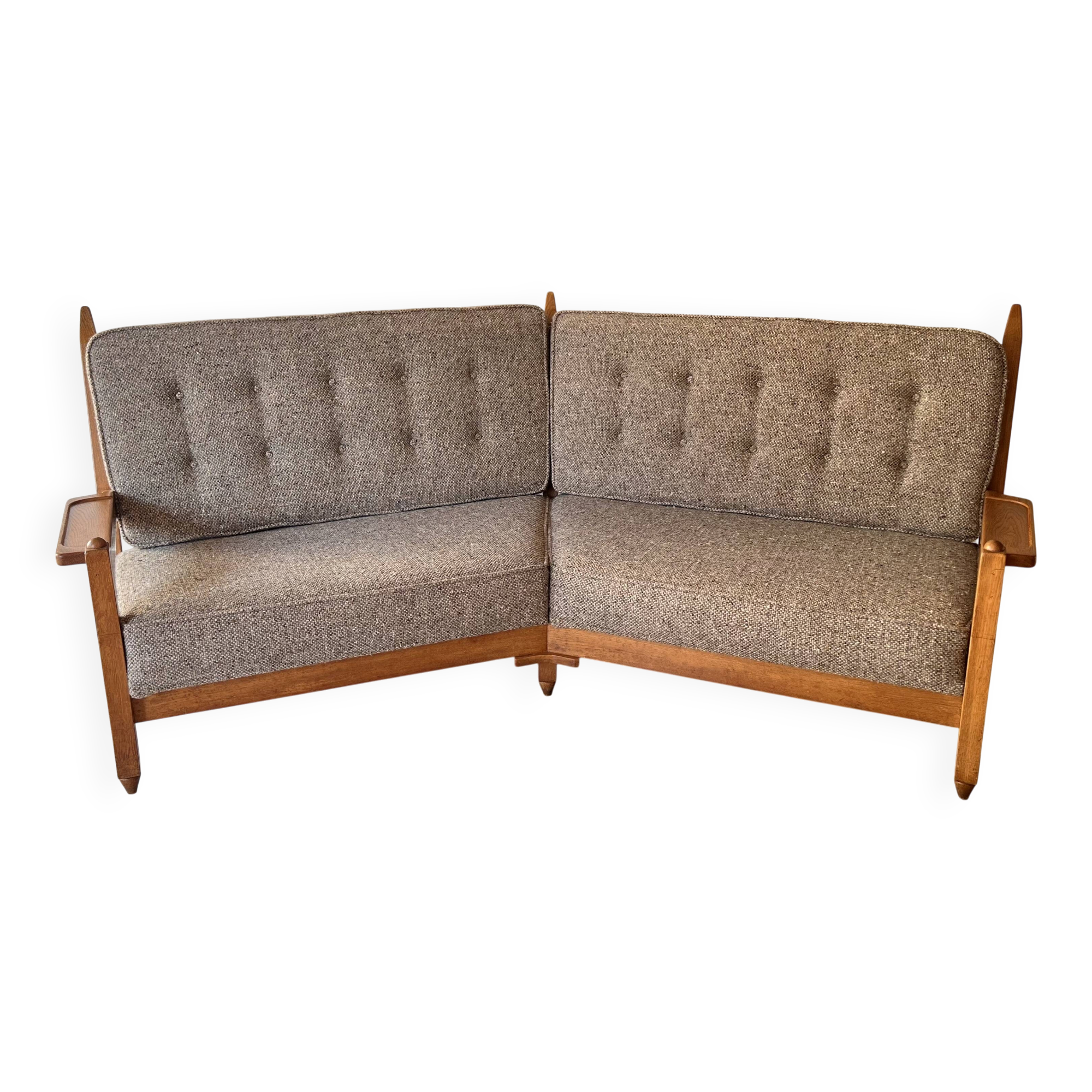 Corner bench by Guillerme and Chambron for Your House, France 60s