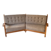 Banquette d'angle par Guillerme et Chambron pour Votre maison, France 60's