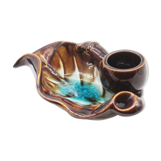 Ceramic pipe-shaped ashtray