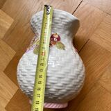 Slip pitcher with fruit and wicker patterns