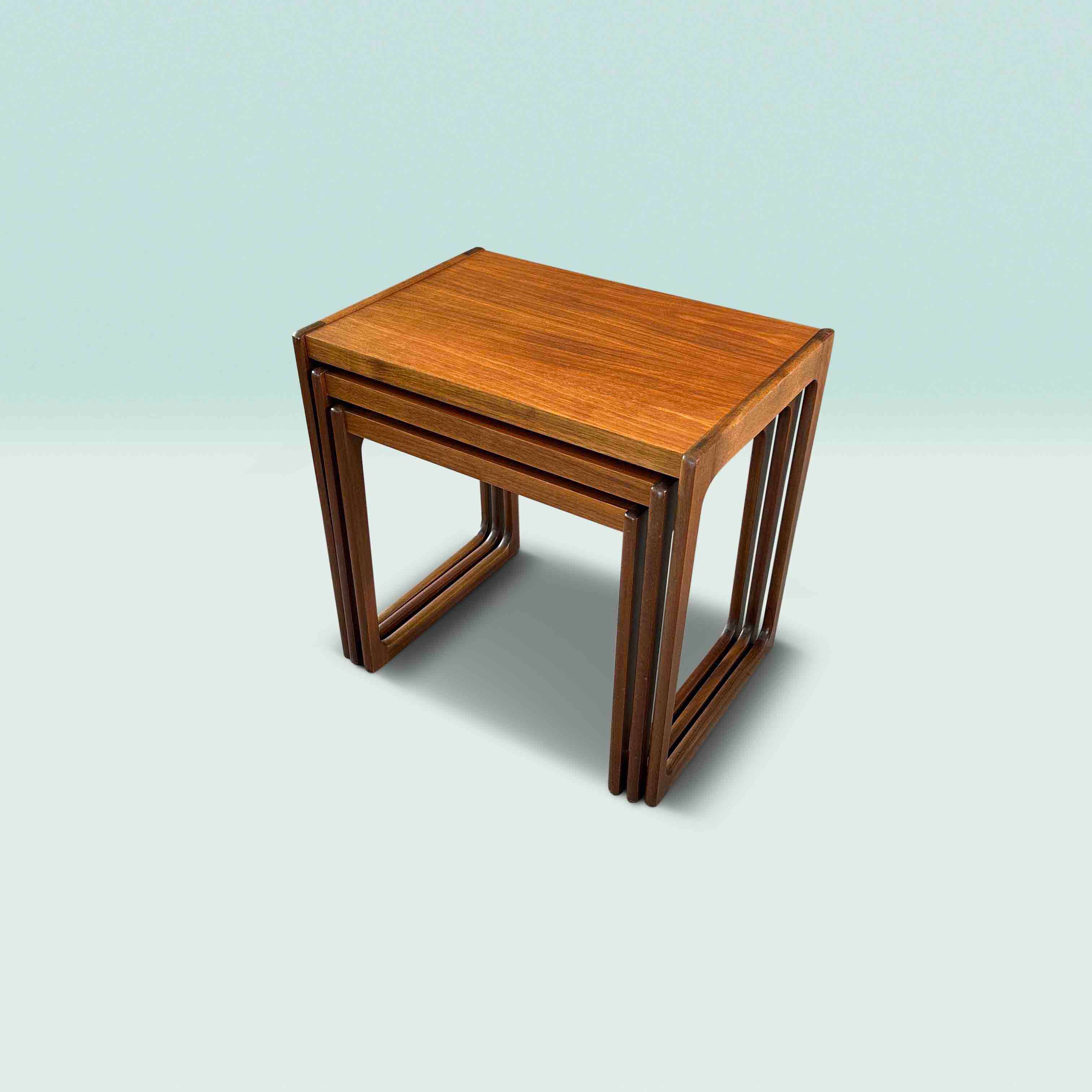 Nesting Tables in Wood by Opal Möbel, 1960s