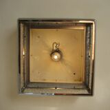 Vintage ceiling lamp with plastic sheets in chomed profiles 46x46 cm
