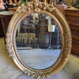 Miroir medaillon dore ovale n° 54