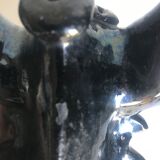 Pitcher forms Taurus terracotta glazed black vintage 60s black decoration