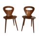 Paire de chaises Baumann modèle "fourmi "
