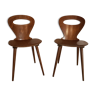 Paire de chaises Baumann modèle "fourmi "