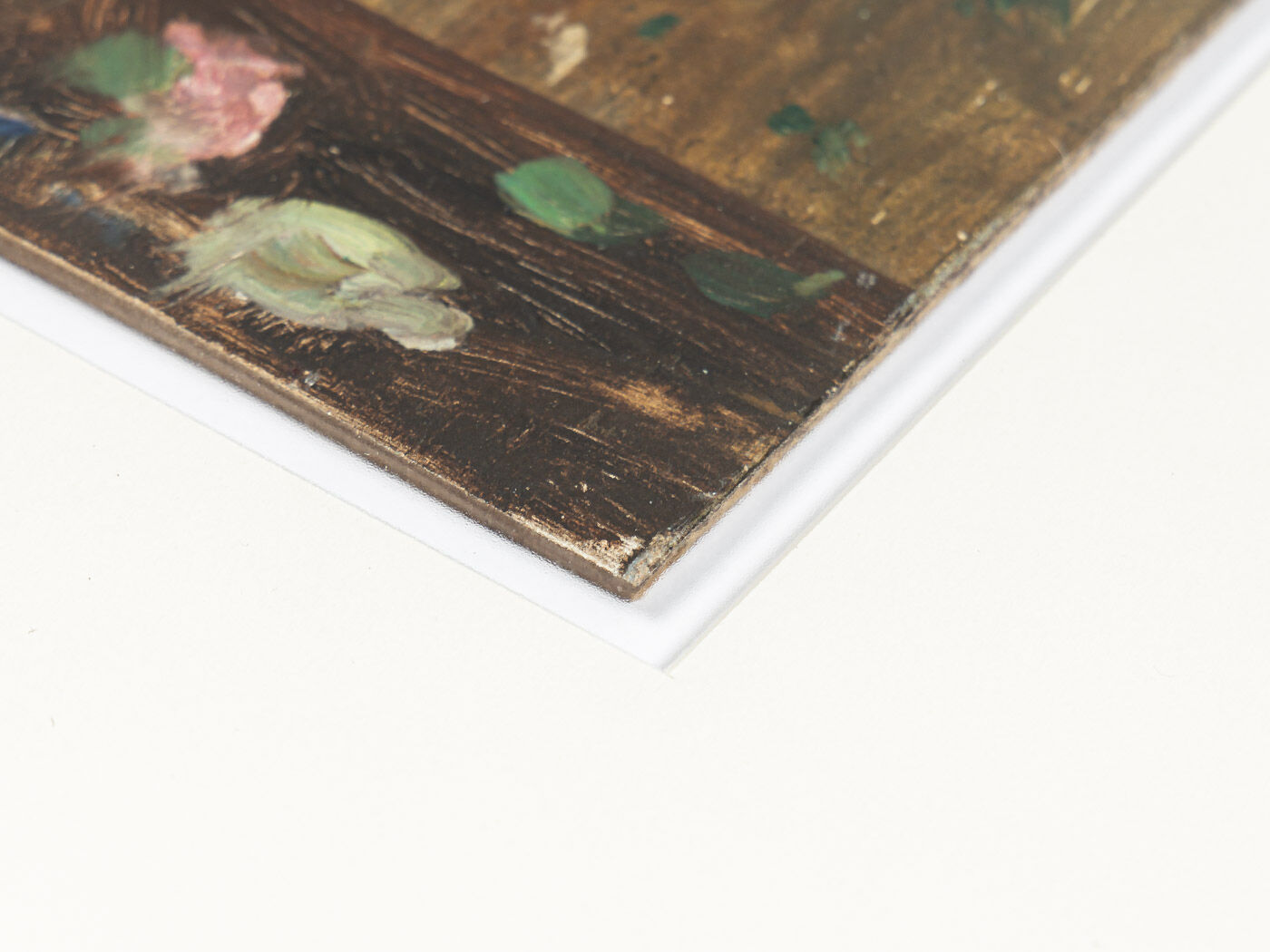 Wild Flowers in a Vase, Oil on Plate, 38 x 38 cm