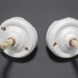 Pair of opaline wall lamps