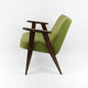 Pair Of Vintage Danish Style Green Armchair 60'S