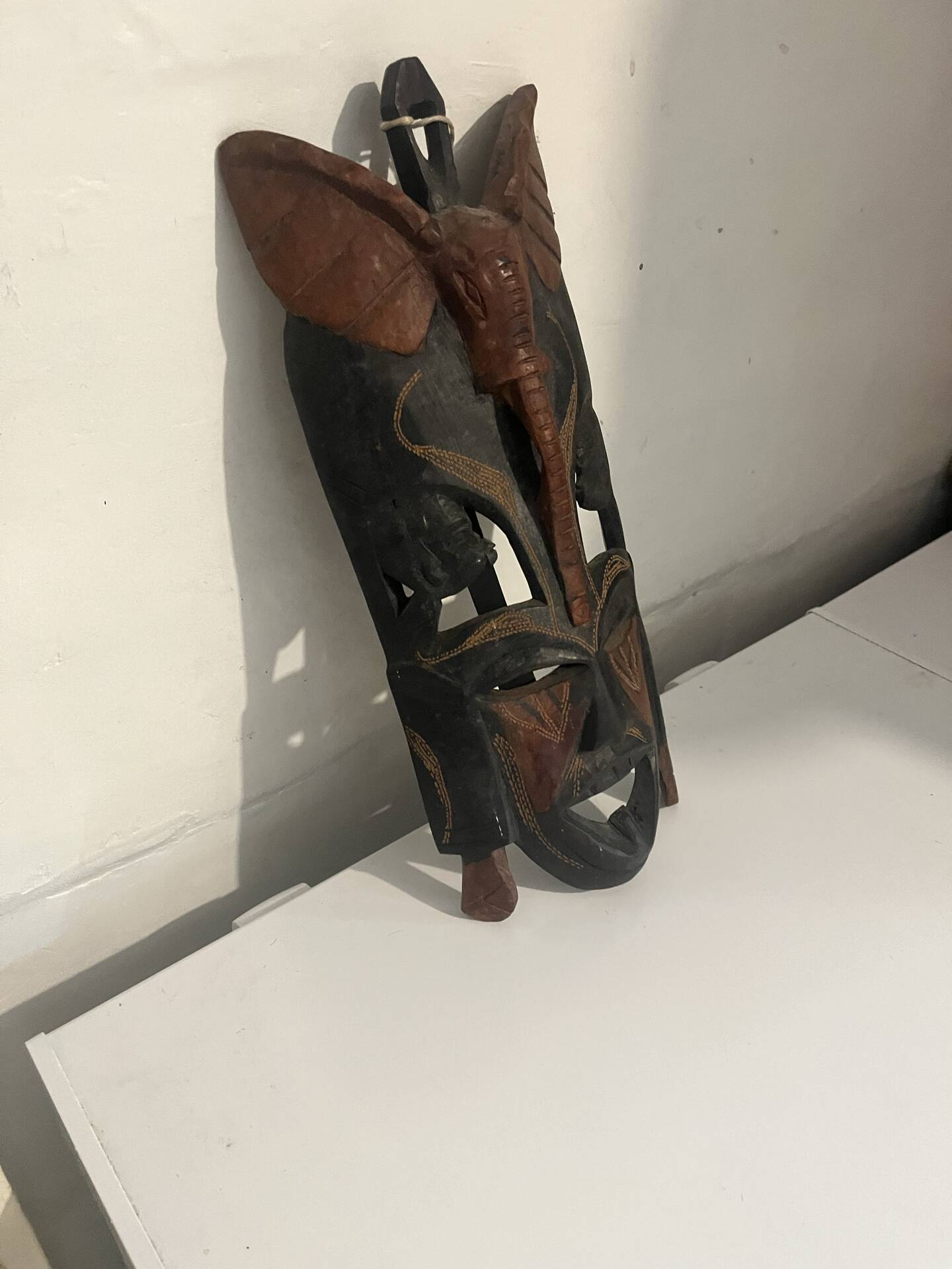 African carved wooden mask Kenya