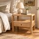 Habitat Radius bedside table in oak, design by Simon Pengelly.