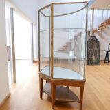 Vitrine courbée anglaise du début du 20ème siècle