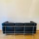 LC2, Le Corbusier for Cassina, Threeseater, Chrome and Leather