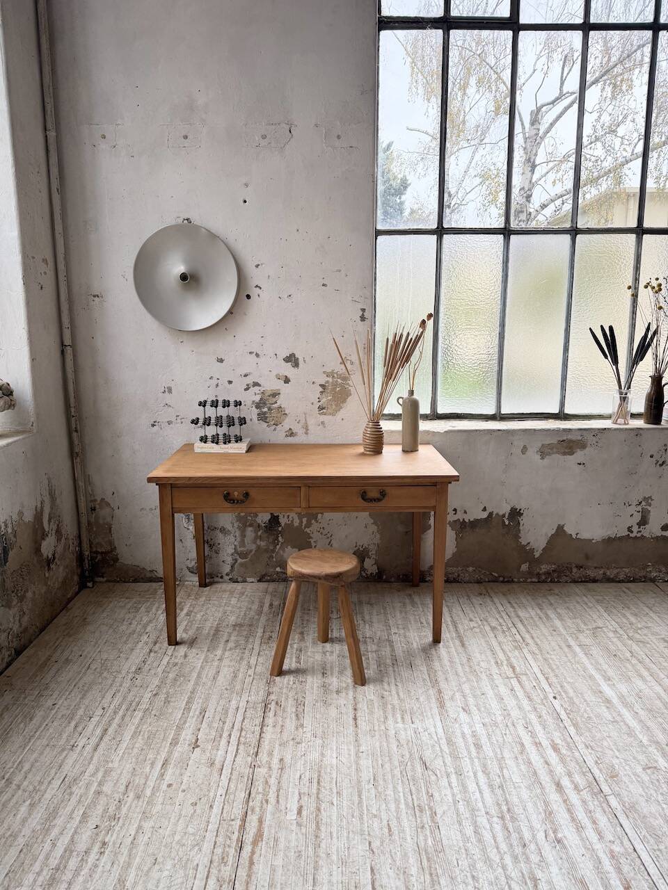 Oak veneer desk 1950