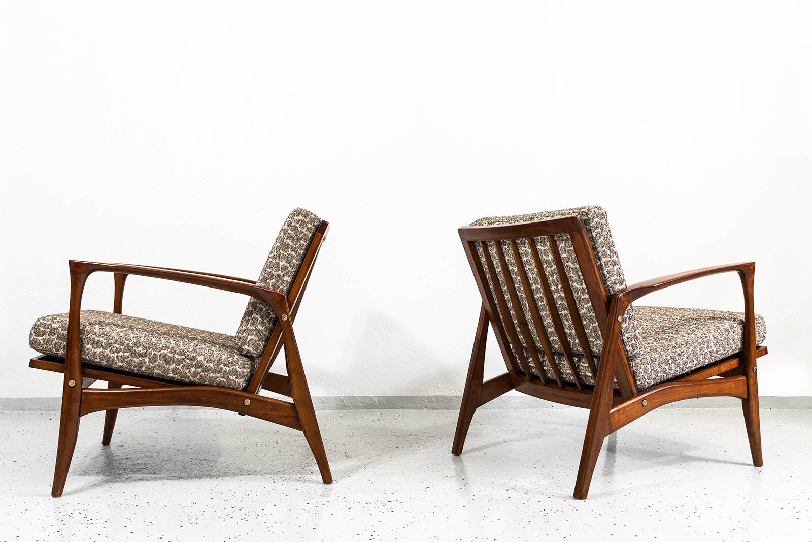 Vintage scandinavian armchairs, Denmark, 60s, Set Of 2