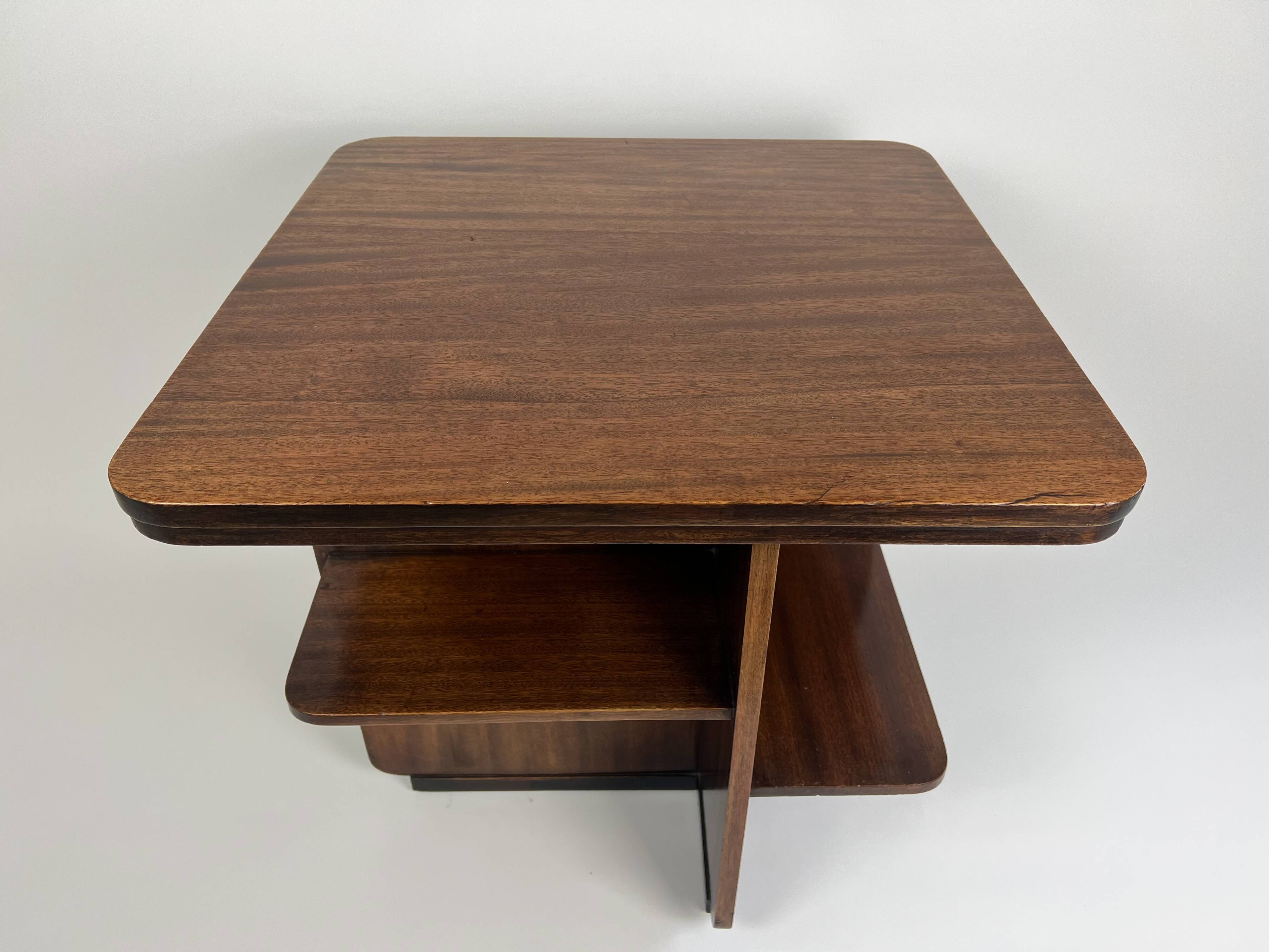 Antique art deco book / side table by Waring & Gillow, England c.1930