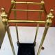 Umbrella stand in brass and cast iron