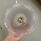 Vintage frosted glass lampshade pendant light