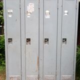 Grey metal industrial cloakroom
