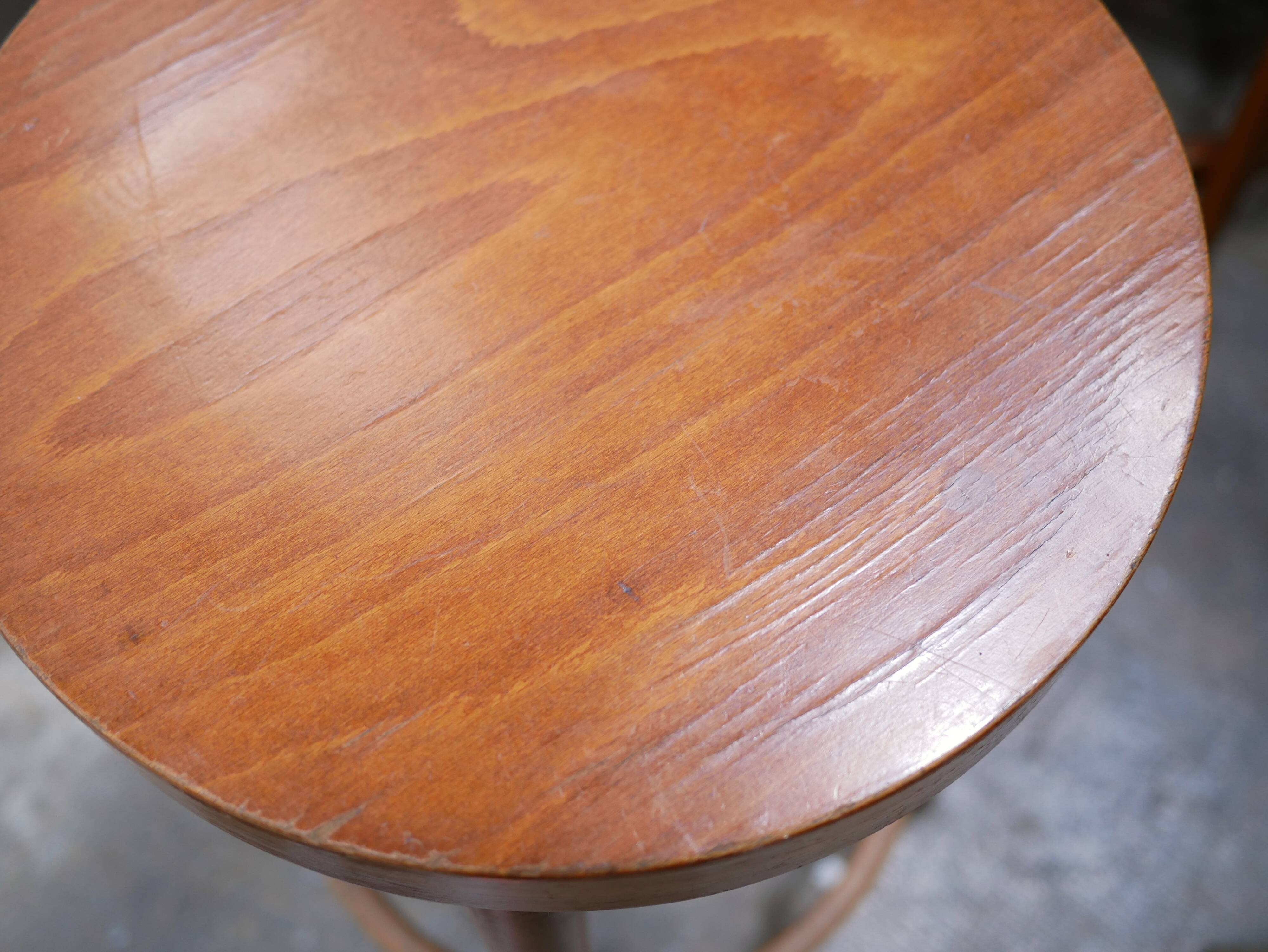 Vintage wooden bar stool by Baumann Editions